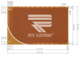 RE120-HP, Лабораторная карта Феноловая плотная бумага FR2, Roth Elektronik