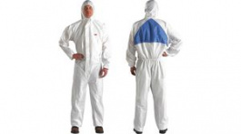 4540+XL, Protective Coverall Size XL White / Blue, 3M