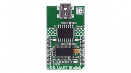 MIKROE-2674, USB UART 2 Click Interface Isolation Module 5V, MikroElektronika