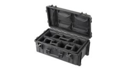 RND 600-00312, Watertight Case with Padded Dividers, Organizer and Trolley, 30.16l, 574x361x225, RND Lab