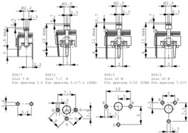 222280831229, Фольговый подстроечный конденсатор 2.5...25 pF 250 VAC, Philips