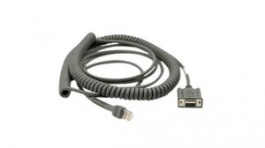 25-32465-26, RS232 Cable, Coiled, 1.8m, Suitable for DS9308, Zebra