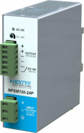 NPSM120-24P, Power Supply 1Ph, 120W\In: 120-240Vac, Out: 24Vdc/5A Parallelable, NEXTYS