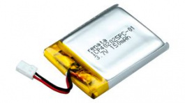 ICP402025PC-1, Lithium Ion Polymer Battery Pack 155mAh 3.7V, Renata