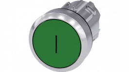 3SU1050-0AB40-0AC0, SIRIUS ACT Push-Button front element Metal, glossy, green, Siemens