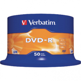 43548, DVD-R 4.7 GB Spindle of 50, Verbatim