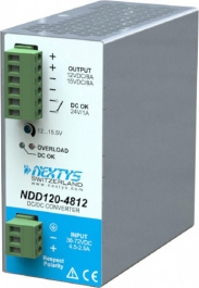 NDD120-4812, DC/DC Converter, 120W\In: 48Vdc, Out: 12Vdc/8A, NEXTYS
