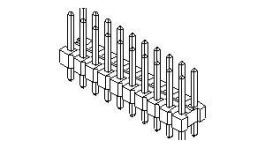 10-89-7061, 2.54mm C-Grid Breakaway Header Dual Row Vertical High Temp 6 Circuits Tin Platin, Molex