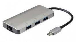 12.02.1108, USB Hub, USB 3.2, USB C Plug, Silver, Roline