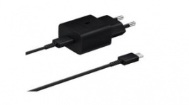 EP-TA800XBEGWW, USB Wall Charger, Euro Type C (CEE 7/16) Plug - USB C Socket, 25W, Samsung