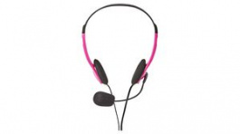 CHST100PK, PC Headset On-Ear 2x 3.5 mm Jack Plug 2m Pink, Nedis (HQ)