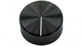 RND 210-00352, Aluminium Knob, black, 6.4 mm shaft, RND Components