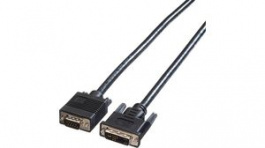 11.04.5430, DVI (12+5) - VGA HD15 Cable m - m Black 3 m, Roline