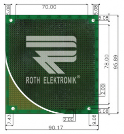 RE130-LF, Макетная плата FR4 эпоксидная смола, Roth Elektronik