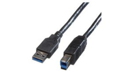 11.02.8870, Cable USB-A Plug - USB-B Plug 1.8m USB 3.0 Black, Roline