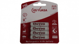 4443-750AAACX/B4, NiMH rechargeable battery 1.2 V 750 mAh, Yuasa