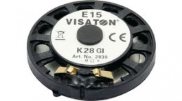 K 28 GI - 8 Ohm, Miniature Speaker 28mm 8Ohm 1W 84dB Black / Grey, Visaton
