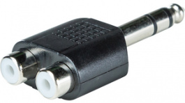RND 205-00600, Mono Audio Adapter, 2 x RCA Sockets / 6.35mm Mono Plug, RND Connect