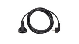 341.189, Extension Cable IP20 PVC CEE 7/7 Plug - DE Type F (CEE 7/3) Socket 10m Black, Bachmann