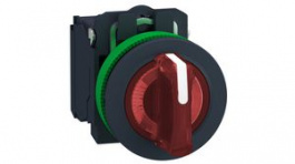 XB5FK134G5, Illuminated Selector Switch Red 2-Pole 3-Pos 45° Panel Mount, SCHNEIDER ELECTRIC