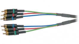 NX-3CIN-3CIN-1, Component cable 3x RCA-Plug 3x RCA-Plug 1 m, Contrik