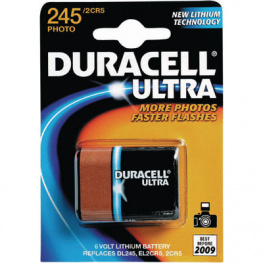 DL245, Батарея для фотоаппарата Литий 6 V 1600 mAh, Duracell