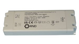 RND 500-00045, LED Driver, DALI Dimmable CV, 50W 4.16A 12V IP20, RND power