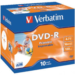 43521, DVD-R 4.7 GB 10x Jewel case, Verbatim