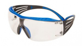 SF401XSGAF-BLU, SecureFit Safety Glasses, Clear, Polycarbonate, 3M