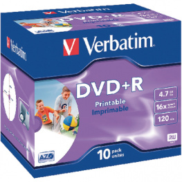 43508, DVD+R 4.7 GB 10x Jewel case, Verbatim