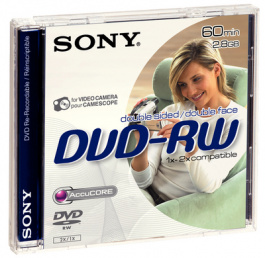 DMW60B, DVD-RW (60 min.) 2.8 GB Single jewel case, Sony
