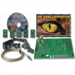 EA EVALEDIPTFT70, Оценочная плата для дисплея 800 x 480 Pixel, Electronic Assembly