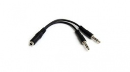 MUYHSFMM, Audio Cable 3.5 mm Jack Socket - 2x 3.5 mm Jack Plug 130mm, StarTech