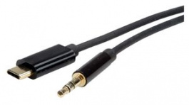 12.03.3218, Audio Adapter, 3m Cable, Straight, USB-C Plug / Jack Plug Stereo 3.5 mm, Roline