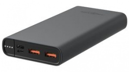 1700-0114, Powerbank, 3A, 15Ah, USB-C/2x USB-A Socket, Black, Ansmann