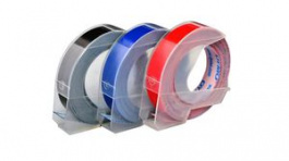 S0847750, 3x Embossed Tape, 9mm x 3m, Plastic, Black/Blue/Red, Dymo