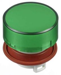 HW1A-L2GL, Кнопочная линза с подсветкой, круглая, зеленая, IDEC