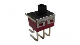 RND 210-00592, Miniature Slide Switch, 2CO, ON-OFF-ON, PCB Pins, Right Angle, RND Components