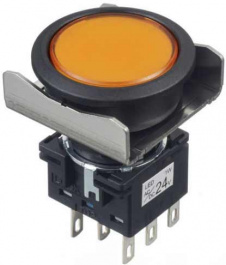 LBW6L-A1RT64WA, Кнопочный переключатель с подсветкой 2CO 5 A 30 В / 125 В / 250 В IP65, IDEC