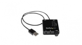 ICUSBAUDIO2D, Audio Adapter, External Sound Card, Straight, USB-A Plug - 2x 3.5 mm Socket/SPDI, StarTech