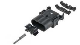 E32400-0009, Battery Connector Housing Kit without Pins, Plug, 2 Poles, Grey, Anderson Power Products