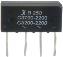 B380C3700-2200A, Мостовые выпрямители 800 V 3.7 A SIL, Diotec Semiconductor