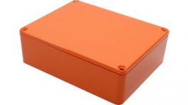 1590BB2OR, Diecast Stomp Box, Aluminium, Orange, 94 x 119 x 38 mm, Hammond