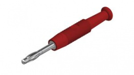 MSTF 2 RT, Spring-Loaded Plug diam.2mm Solder Red 6A Nickel-Plated, SKS Kontakttechnik