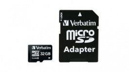 44083, Memory Card, 32GB, microSDHC, 90MB/s, 10MB/s, Verbatim