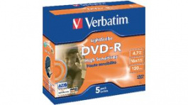 43621, DVD-R 4.7 GB 5x jewel cases, Verbatim