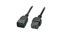356.175, IEC Device Cable IEC 60320 C20 - IEC 60320 C19 3m Black, Bachmann