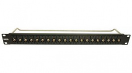 CP30190, Loaded RF Feed-Through Panel 1U, 20x 50Ohm, BNC Socket - BNC Socket, Cliff