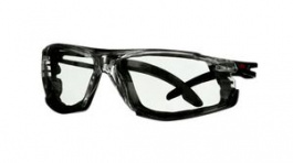 SF501SGAF-BLK-FM, SecureFit Safety Glasses, Clear, Polycarbonate (PC), Anti-Fog/Anti-Scratch, 3M