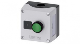 3SU1801-0AB00-2AB1 , Control Station with Pushbutton Switch, Green, 1NO, Screw Terminal, Siemens